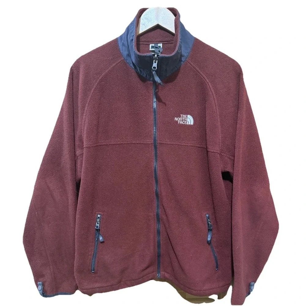 The North Face Jacket Mens Medium Red Fleece Polartec Full Zip Work Ski Gorpcore